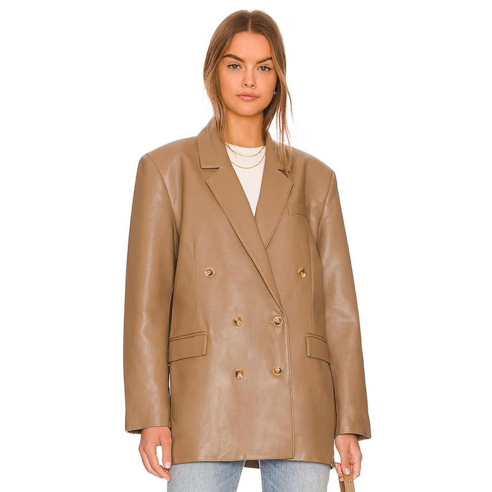Pistola Roman Oversized Blazer in Taupe - Picture 2 of 4